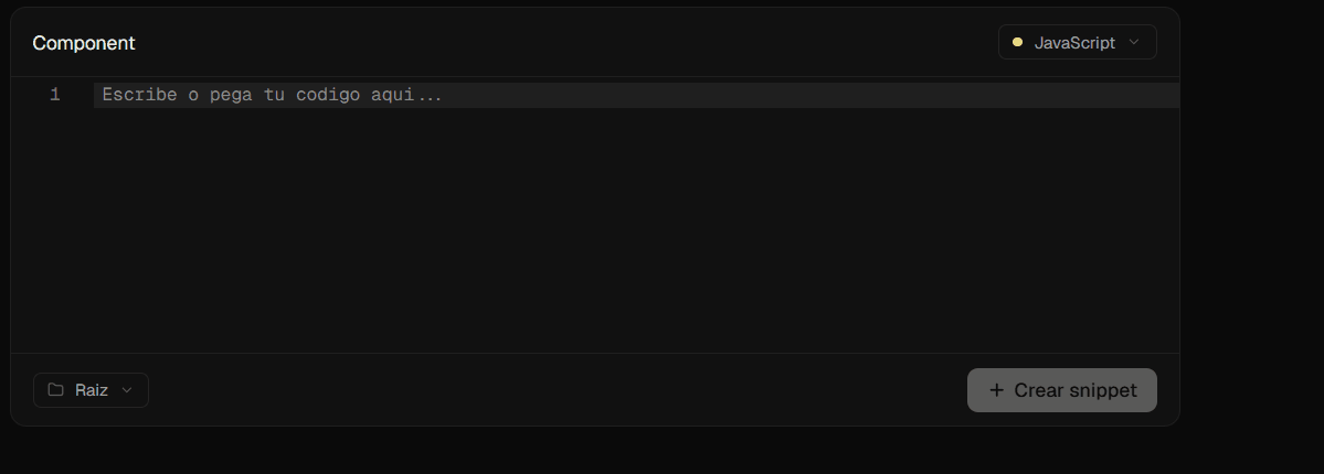 Crea snippets en segundos